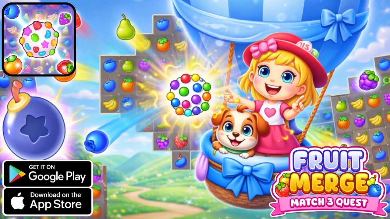 🍓 Fruit Connect: Match 3 Game | Addictive Puzzle Fun & Big Combos! 🍊🧩