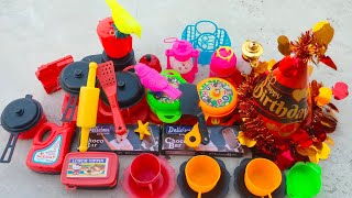ASMR Miniature world toy Satisfying With Unboxing Hello kitty Kitchen Playset Collection Red Kitchen