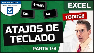 💥TODOS los ATAJOS de teclado de EXCEL 219 365 💚 (Mejores!) oposiciones (PARTE 1/3) Excel basico