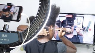 How to part and Braid your own hair, detailed Fast knotless box braids on yourself! clean parts!
