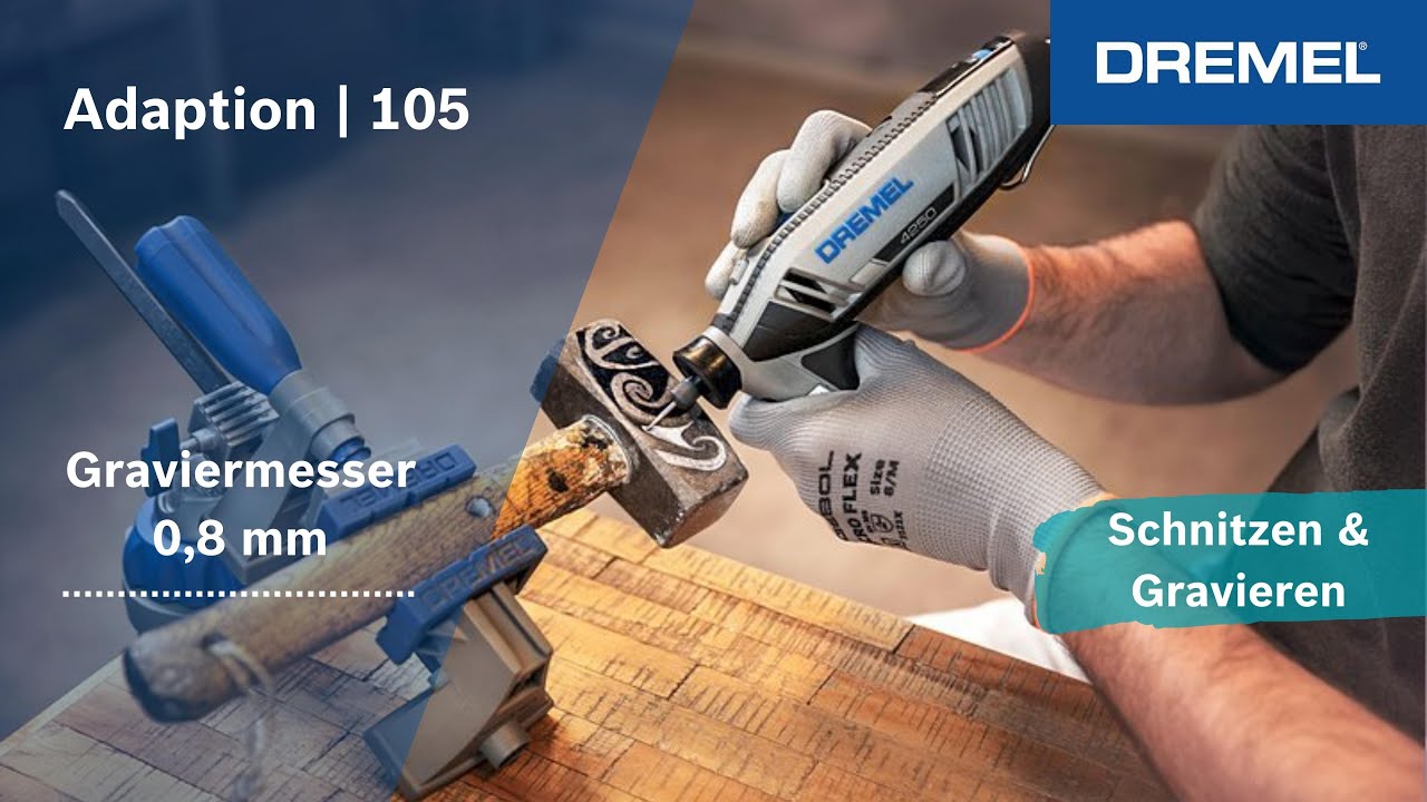DREMEL® - Graviermesser 0,8 mm (105) - YouTube
