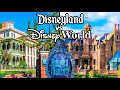 Top Walt Disney World Rides vs Disneyland Rides Pt4 - Haunted Mansion, Mark Twain & The Train