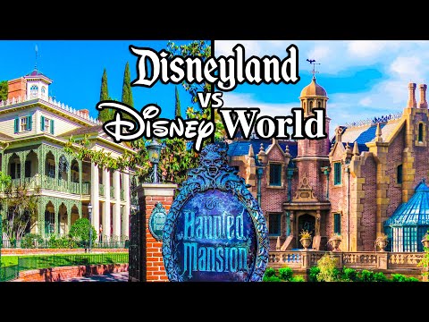 Top Walt Disney World Rides vs Disneyland Rides Pt4 - Haunted Mansion, Mark Twain & The Train