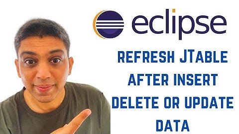 Java swing tutorial using Eclipse - How to refresh JTable after insert delete or update the data