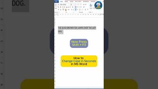 How to Change Case in MS Word in Seconds | Shift + F3 Shortcut