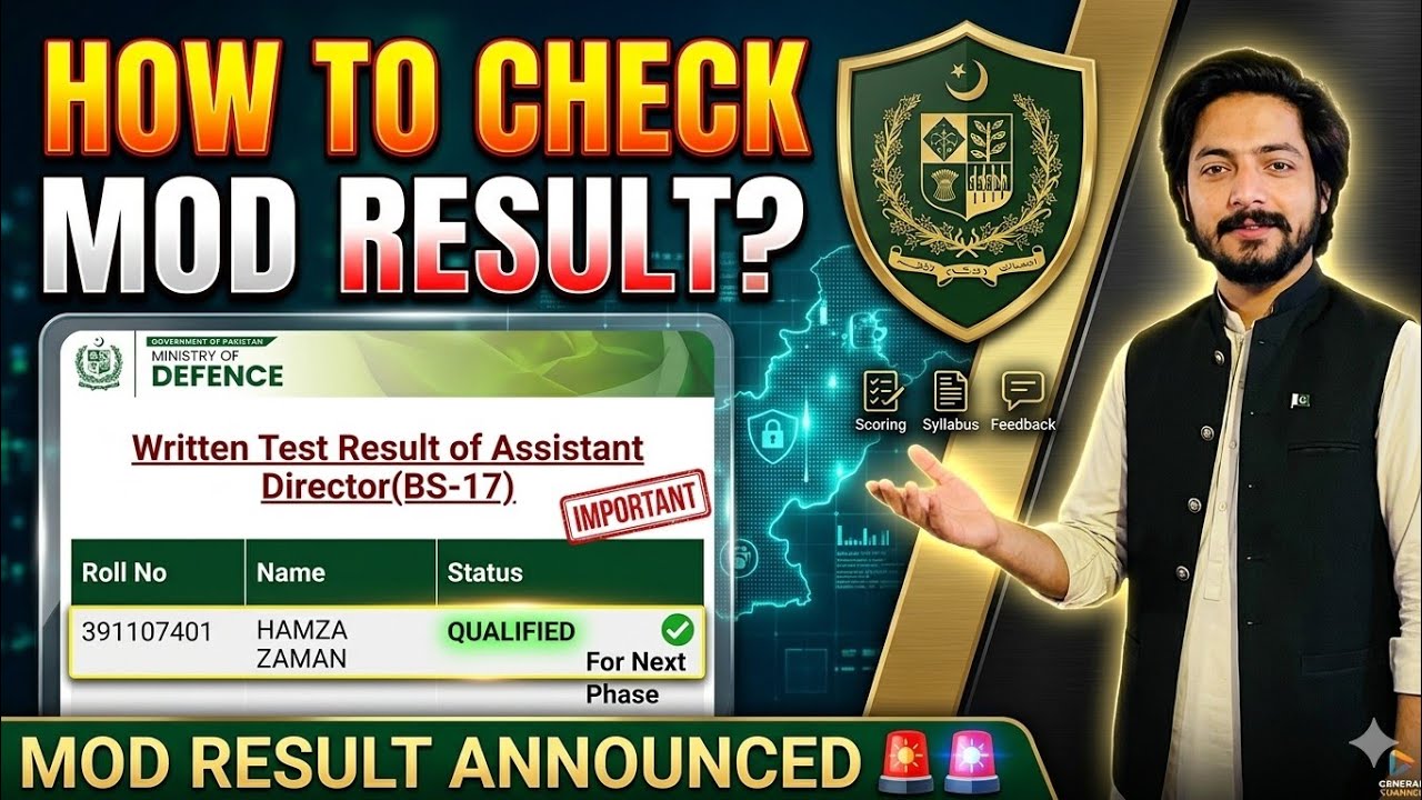 Result Mod How To Check MOD Result 2026 | MOD AD Written Test Result Announced 🚨 ‼ ...