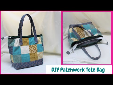 Canvas Leather Tote Bag DIY Tutorial - Lia Griffith