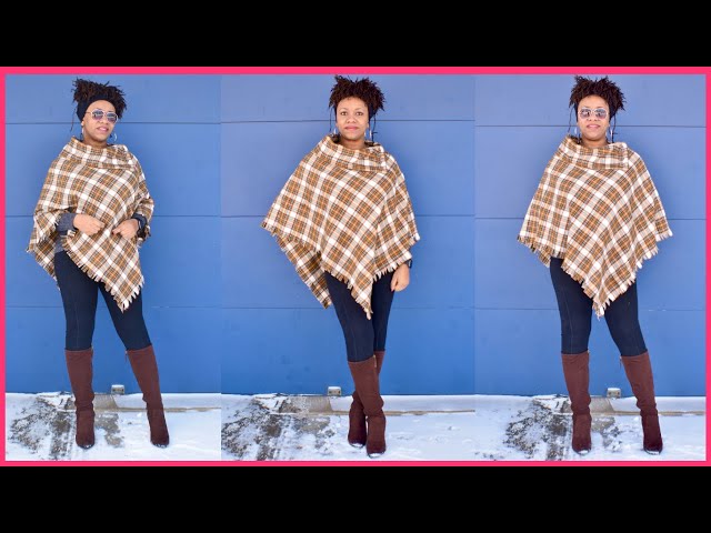 トップス stefan cooke 21aw poncho cut and sew 30 Mins Poncho | Easy - YouTube