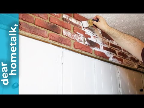 dear hometalk: how can I brighten up my old, dated brick wall?