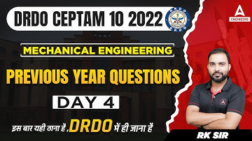 DRDO CEPTAM 10 Previous Year Question Paper #4 | DRDO Mechanical Engineering | DRDO CEPTAM 10 2022