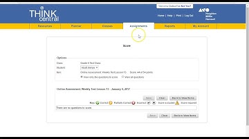 Score Essays and Constructed Responses in Think Central