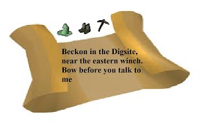 OSRS Clue | Beckon in the Digsite, near the eastern winch. Bow before you talk to me | Quick