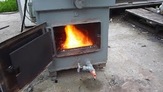 Пиролизный котёл из старого котла КСТ-17 Пробный запуск Пиролизный котёл из старого котла КСТ-17 Пробный запуск
