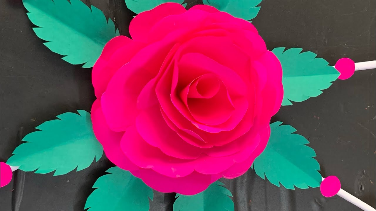 DIY Rose Wall Hanging / Paper Craft for Home Decoration / Easy paper