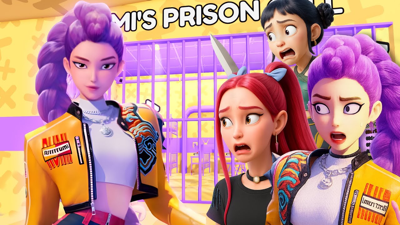 Scared Rumi Running KPop Demon Hunters Rumi, Mira and Zoey ESCAPE RUMI'S PRISON RUN in ...