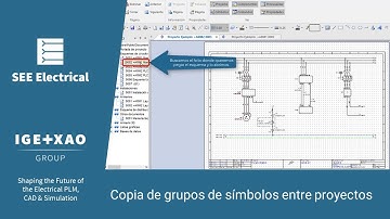 SEE Electrical: Copia de grupos de símbolos entre proyectos
