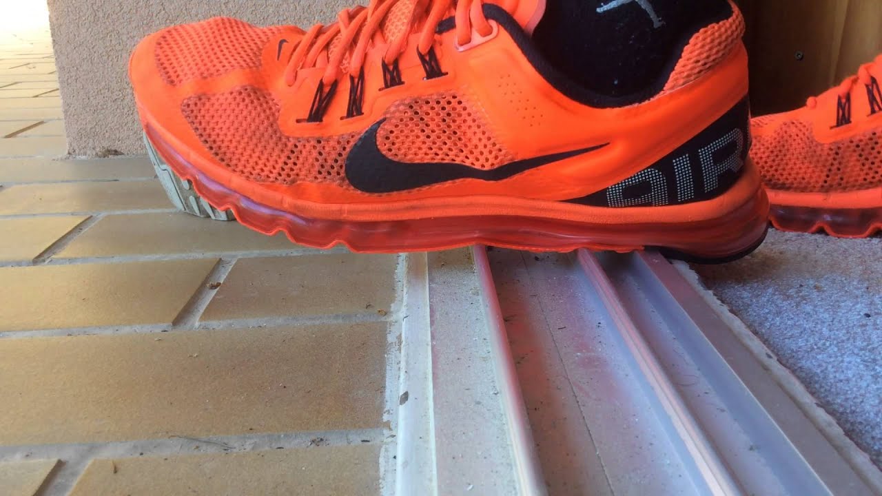 Nike air Max 2013 Crimson on window's rail