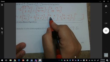 Section 8.2/8.3-Operations with Matrices