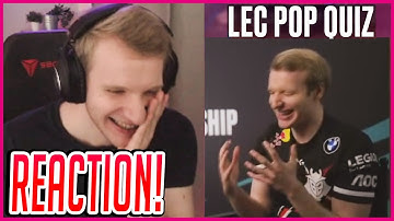 Jankos Reacts To LEC Pop Quiz (G2 Int Play) | G2 Jankos Stream Highlights