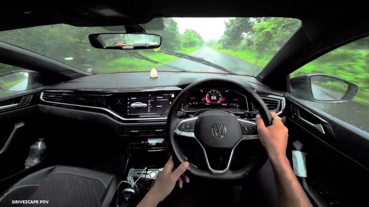 Relaxing POV Drive | Village Roads, Greenery & Rain | Virtus | 4K