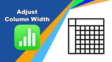 How to adjust column width in Apple Numbers (Spreadsheet) on Mac