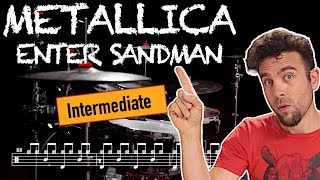 Metallica - Enter Sandman - Drum Cover - (with scrolling drum sheet)