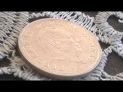 World Coin Crowned Arms Frederik IX Scandinavia Denmark 1 Krone 1972  Coin Value