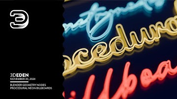 Blender Geometry Nodes Procedural Neon Billboards