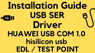 USB SER Driver Installation Guide | HUAWEI USB COM 1.0 Driver Manually Update Tutorial