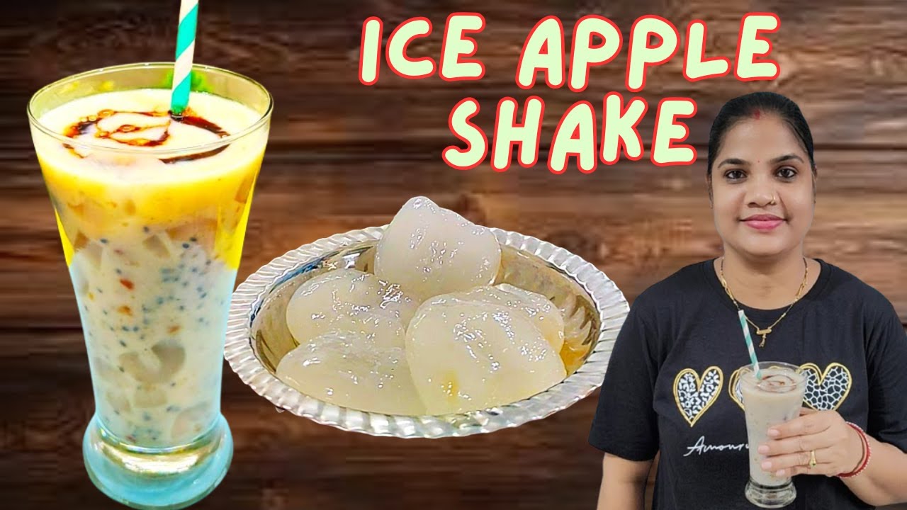 Satisfying Ice Apple Shake 🍹 | Nungu Milkshake Recipe | Summer Special Drink | Ice Apple Juice