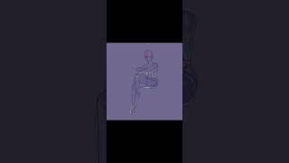 Artist Reference Pose: Seated Model Template