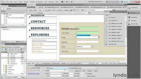 0604 Validating form controls with Spry