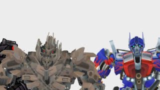 Shockwave é megatron vs Optimus prime Transformers animação dc2