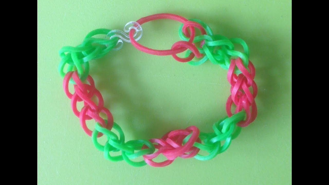 laser Traditioneel samenkomen Eenvoudige, tweekleurige armbandjes maken met Loom bandjes met een Loom  bord - YouTube