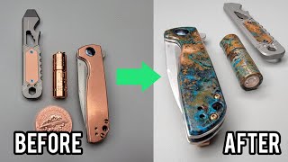 How To EASILY Do a Forced Copper Patina EDC