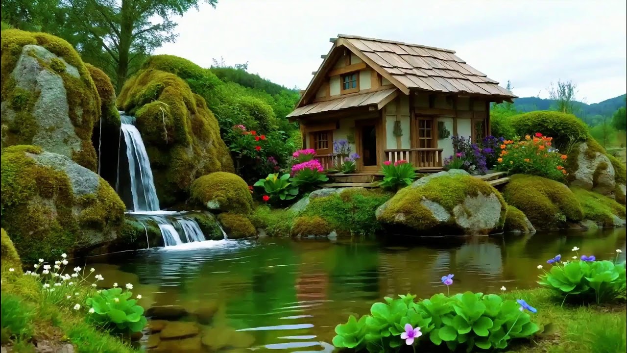 Relaxing Music Gentle Water Flow| Nature Scene for Inner Peace