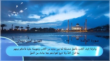 سورة المائدة الصفحة{10}بصوت القارئ أمين ديدان
