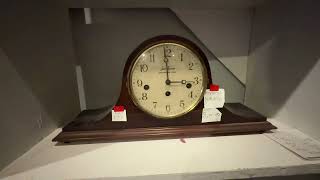 Seth Thomas Tambour Mantle Clock Chimes 3 Pm