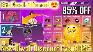 Free Fire New Diwali Level Up Shop Event | Level Up Shop 95% Discount | Elite Pass In 1 Diamond