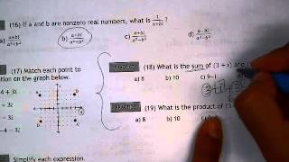 Alg 2 21 4 Numbers 18 and 19 Operations With Complex Numbers