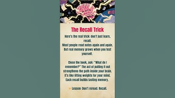 Stop Rereading: The Recall Trick That Trains Your Brain to Remember Anything