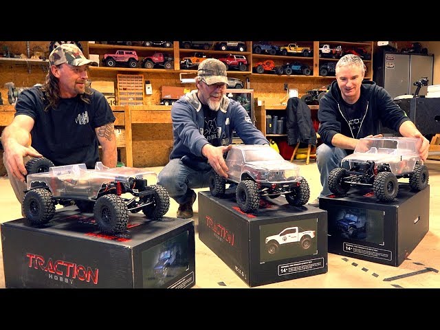 SURPRISING FRIENDS w/ 3 NEW TRAIL TRUCKS! TRACTION HOBBY CRAGSMAN 1:8 JEEP & RAPTOR | RC ADVENTURES