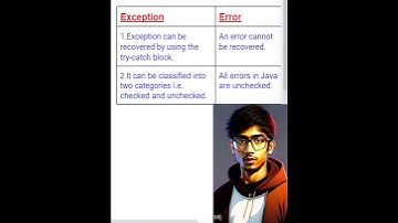 Exception Vs Error #shorts