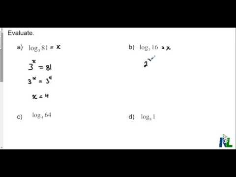Evaluating logarithmic expressions - YouTube