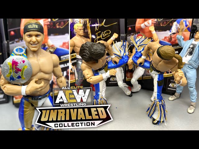 Danhausen unboxing and reviewing AEW unrivaled toys Young Bucks