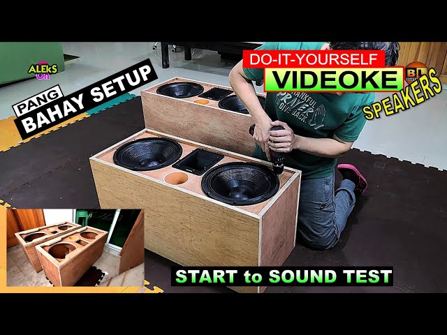 DIY VIDEOKE SPEAKER - Pang MALAKASAN 😱 na Pambahay Set Up! - DIY Speaker Box for Home Use | Aleks On class=