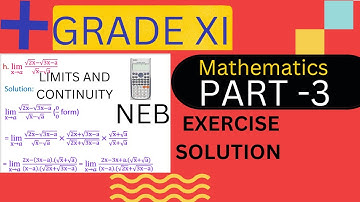 Grade XI Math....Limits..Exercise 15.1 Solutions..Part 3