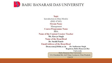 Introduction to Data Model