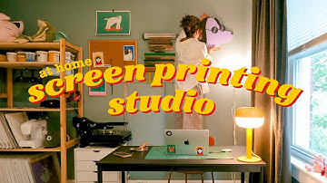 finally setting up my at home screen printing studio ⋆⭒˚｡⋆ plus a tour at the end!