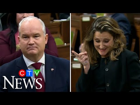 Chrystia Freeland calls out Erin O'Toole's 'bad habit' in the House of Commons